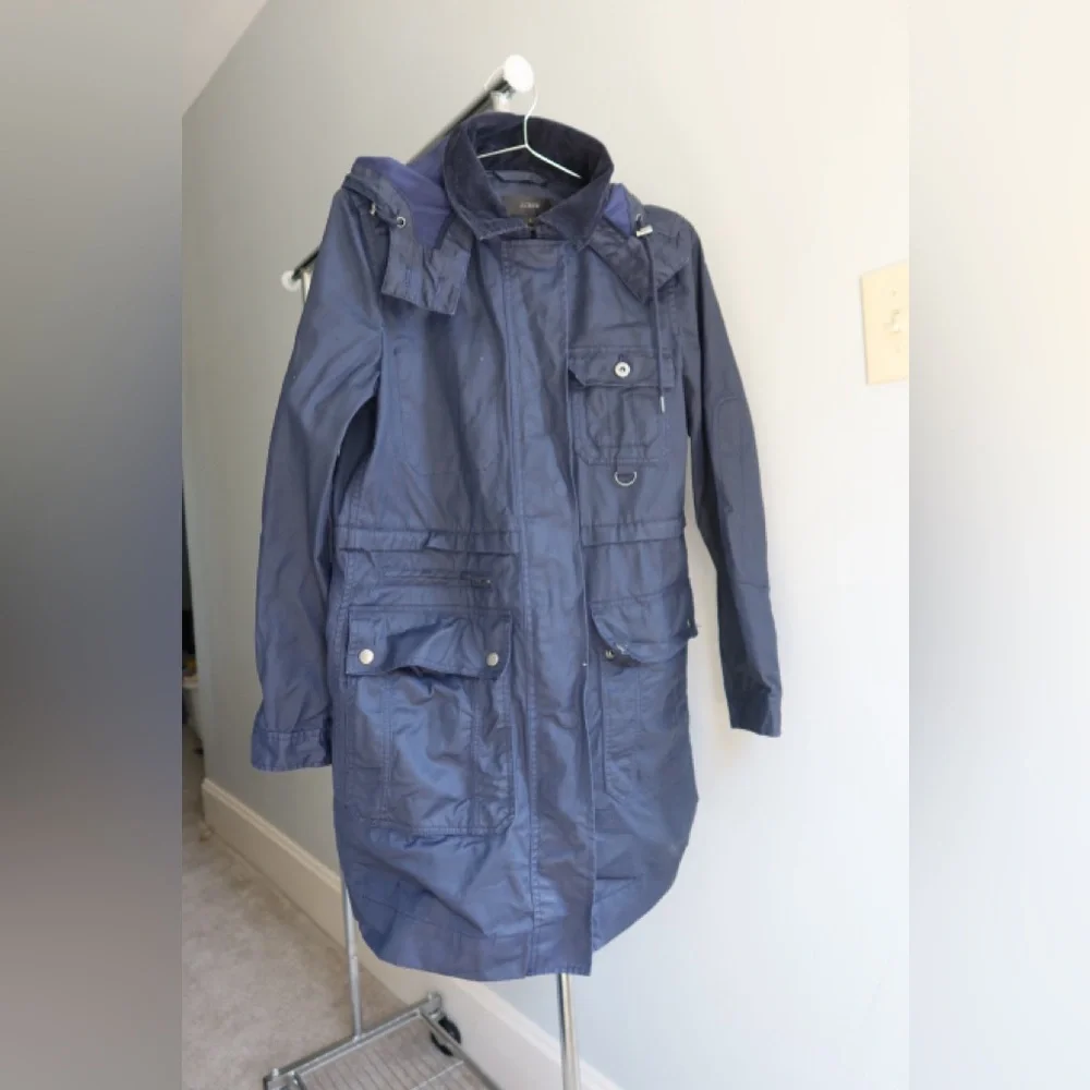 J. Crew Dark Blue Jacket with Corduroy Collar‎